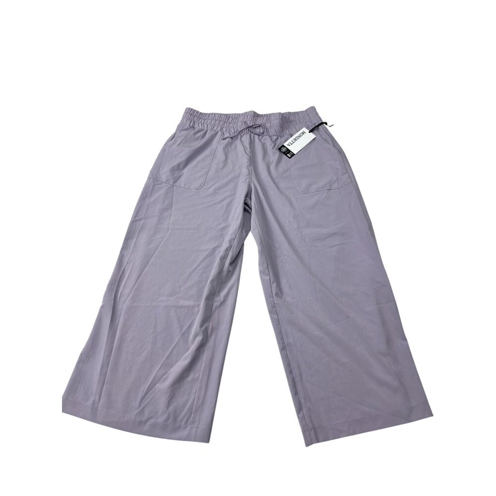 Lavender Grey Womens Side Stitch Wide Leg Pants XL